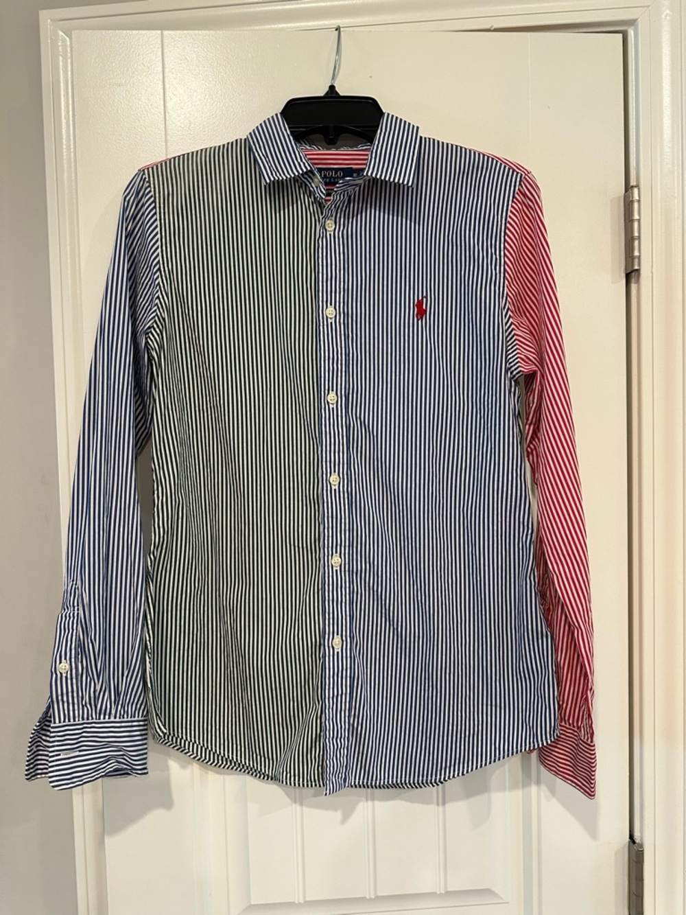 Polo Ralph Lauren color block Striped Button-Down Shirt - Blue, red  green Sz 10